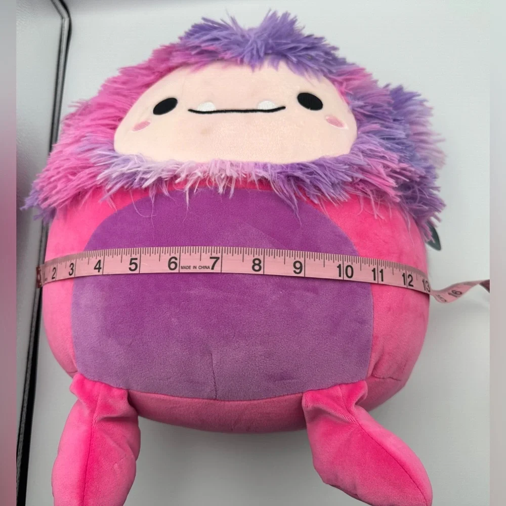 Squishmallows Original 14-Inch Woxie Magenta Bigfoot with Tie-Dye Mane Yeti NWT